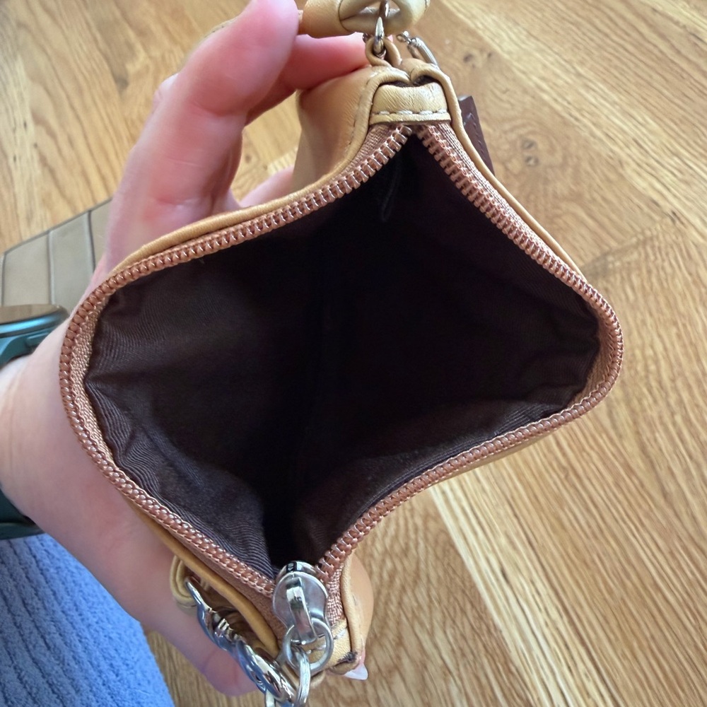 Coach Small Leather Wristlet in Light Tan - Picture 4 of 5